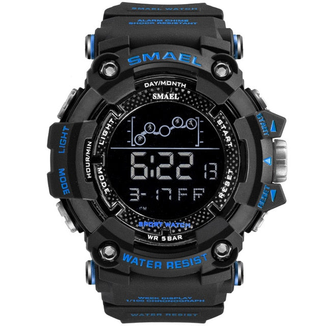 SMAEL Mens Watch Military Waterproof Sport Wrist Watch Digital Stopwatches For Men 1802 Military Watches Male Relogio Masculino