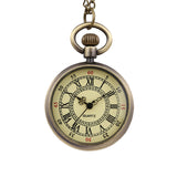 Vintage Round Dial Quartz Small Pocket Watch Classical Roman Scale Pocket watch man woman kid gift necklace clock Couple old man