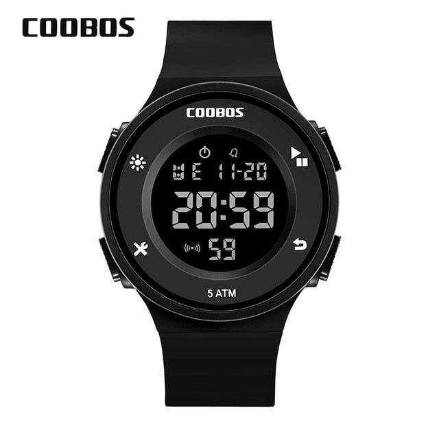 Korean Style Men's Digital Watch Simple Business 5Bar Waterproof LED Wrist Watches For Male Top Brand Sports Surf Military Watch
