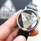 Hot 1 Pc Leather Band Stainless Steel Sport Analog Quartz Women Mens Wrist Fashion Watch