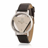 Hot 1 Pc Leather Band Stainless Steel Sport Analog Quartz Women Mens Wrist Fashion Watch