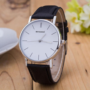 Men Women Faux Leather Analog Stainless Steel Quartz Wrist Watches Gift 2018NEW