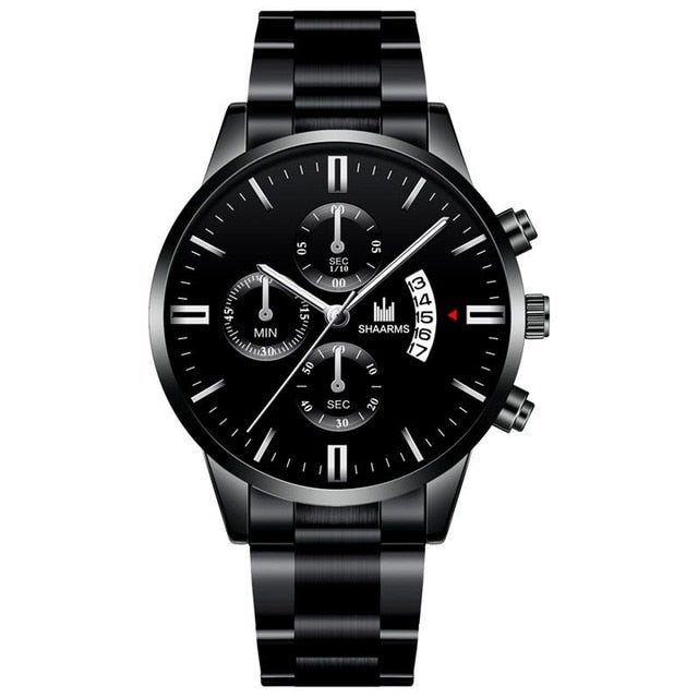 Luxury Men Gold Watch Business Relogio Masculino Stainless Steel Band Quartz Watches Male Man Fashion Date Wristwatch