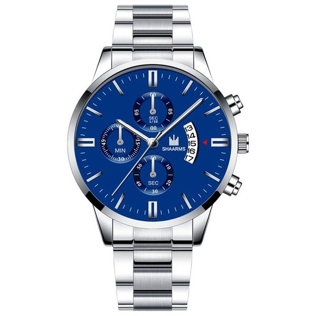 Luxury Men Gold Watch Business Relogio Masculino Stainless Steel Band Quartz Watches Male Man Fashion Date Wristwatch