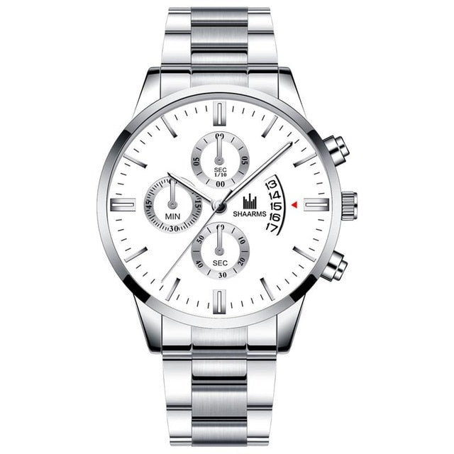 Luxury Men Gold Watch Business Relogio Masculino Stainless Steel Band Quartz Watches Male Man Fashion Date Wristwatch