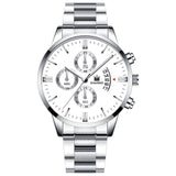 Luxury Men Gold Watch Business Relogio Masculino Stainless Steel Band Quartz Watches Male Man Fashion Date Wristwatch