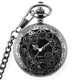 Retro Gold Fashion Hollow Gear Steampunk Quartz Pocket Watch Stainless Steel Pendant For Men Women