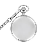 Unique Smooth Steampunk Pocket Watch Men With Fob Nacklace Chain Fashion Quartz Watches Mens Womens Gift reloj de bolsillo