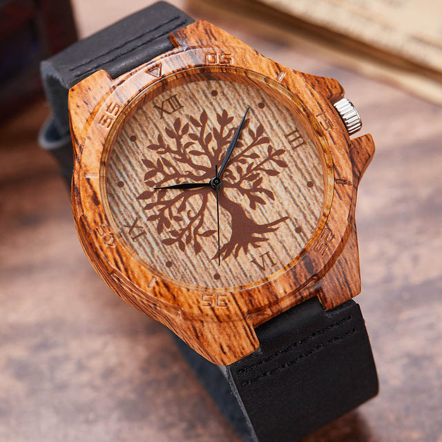 Imitation Wood Watch Men Women Quartz Imitate Wooden Watch Ostrich Deer Man Wristwatch Soft Leather Band Male Wrist Clock Reloj