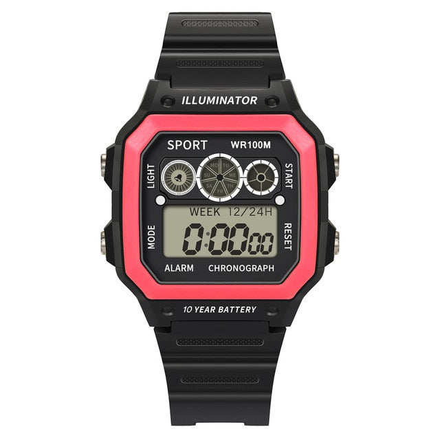Luxury Sports Watch Men Silicone Sport LED Waterproof Wrist Watches Analog Digital Military Watch Men Relogio Masculino
