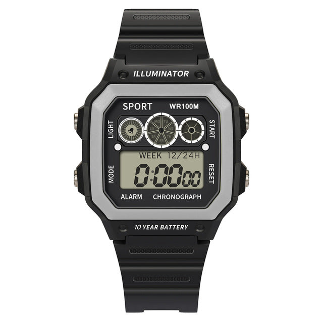 Luxury Sports Watch Men Silicone Sport LED Waterproof Wrist Watches Analog Digital Military Watch Men Relogio Masculino