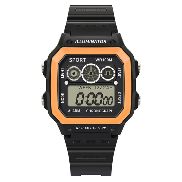 Luxury Sports Watch Men Silicone Sport LED Waterproof Wrist Watches Analog Digital Military Watch Men Relogio Masculino