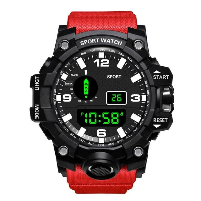 Fashion Mens Watches Waterproof Men's Boy LCD Digital Stopwatch Date Rubber Sport Wrist Watch Waterproof Relogio Clock reloj Q7