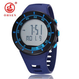 OHSEN Digital LED outdoor Sports Watches men women Stopwatch 50M Waterproof Red fashion silicone watch clocks relogio masculino