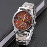 Metal Surface Steel Strip Fashion Casual Luxury Analog Quartz Watch Mens Watch with High Precision Gift Present GD025