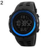 SKMEI 1251 Fashion Alarm Clock Digital Display Waterproof Calendar Sports Wrist Watch Men Silicone band relogio inteligente