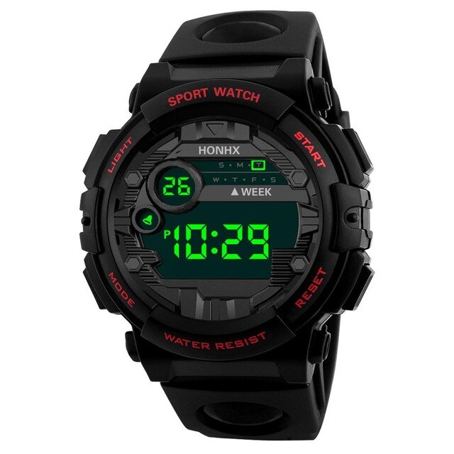 HONHX LED Electronic Watch Men Sports Wrist Watches Alarm Watch Silicone Military Army Life resistant Male Clock Relogio 618