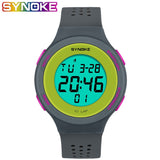 SYNOKE Ultrathin Unisex Electronic LED Digital Sports Waterproof Women Men Watch Mens Dive 50m Military Sports Watches reloj