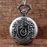 Gorben Slytherin Snake Steampunk Quartz Pocket Watch  Hogwart Silver Golden Snitch Chain Pendant Women Gift