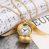 Gorben Slytherin Snake Steampunk Quartz Pocket Watch  Hogwart Silver Golden Snitch Chain Pendant Women Gift