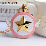 Gorben Slytherin Snake Steampunk Quartz Pocket Watch  Hogwart Silver Golden Snitch Chain Pendant Women Gift