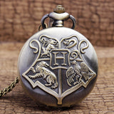 Gorben Slytherin Snake Steampunk Quartz Pocket Watch  Hogwart Silver Golden Snitch Chain Pendant Women Gift