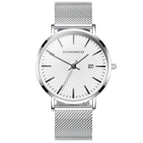 New Men's Watch High end Fashion Alloy Mesh Quartz Wrist Watch Multicolor Creative Pattern Dial Male Casual Trend Business Clock
