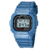 Sanda Sports Led Electronic Digital Watch Waterproof Hand Expression Watch