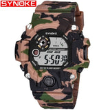 SYNOKE Relogio Masculino Military Multi Function Sports Watches Color Alarm LED Digital Dual Movement WristWatch Back Light