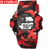 SYNOKE Relogio Masculino Military Multi Function Sports Watches Color Alarm LED Digital Dual Movement WristWatch Back Light