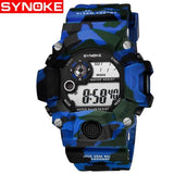 SYNOKE Relogio Masculino Military Multi Function Sports Watches Color Alarm LED Digital Dual Movement WristWatch Back Light