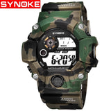 SYNOKE Relogio Masculino Military Multi Function Sports Watches Color Alarm LED Digital Dual Movement WristWatch Back Light