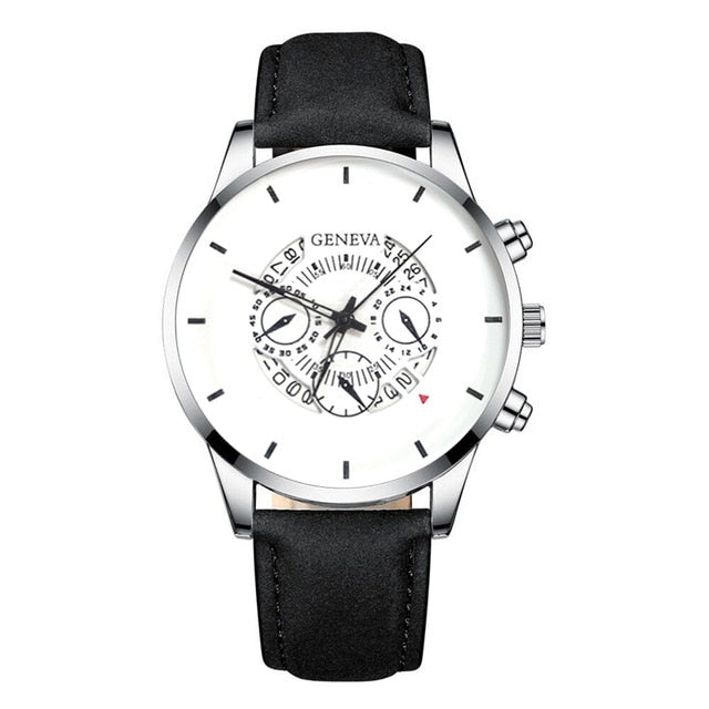 New Trendy Men's Watch Leather Quartz Personality Creative Luxury Calendar Wrist Watch Male Simple Business Clock reloj hombre