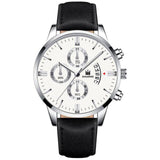 Relogio Masculino watches men fashion Sport box stainless steel leather strap watch Quartz business wristwatch Reloj Hombre 2019
