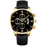 Relogio Masculino watches men fashion Sport box stainless steel leather strap watch Quartz business wristwatch Reloj Hombre 2019