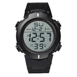 HONHX Electronic Watch Men's Fashion Simple LCD Digital Stopwatch Date Rubber наручные часы HOT Sell Sport Silicone Wrist Watch