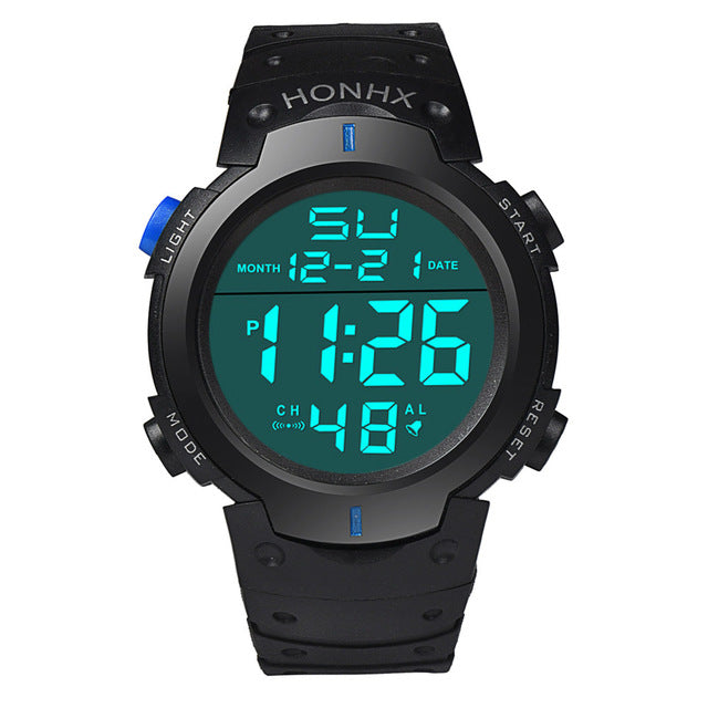 HONHX Electronic Watch Men's Fashion Simple LCD Digital Stopwatch Date Rubber наручные часы HOT Sell Sport Silicone Wrist Watch