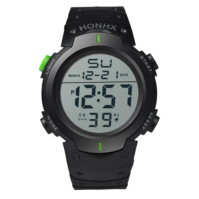 HONHX Electronic Watch Men's Fashion Simple LCD Digital Stopwatch Date Rubber наручные часы HOT Sell Sport Silicone Wrist Watch