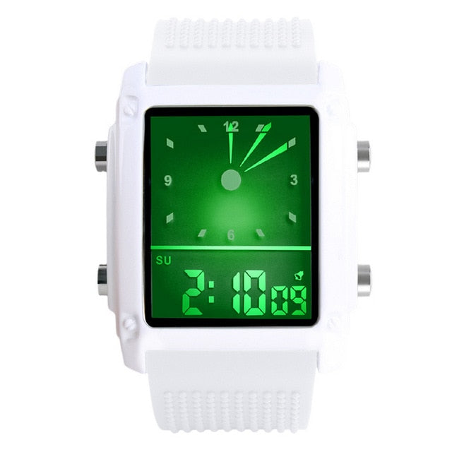New Men Watch Led Digital Watches Men Sports Watches Dual Time Analog Digital Watches LED Colorful Backlight Glow Watches reloj