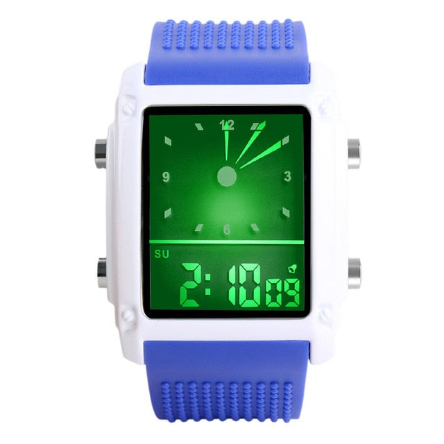 New Men Watch Led Digital Watches Men Sports Watches Dual Time Analog Digital Watches LED Colorful Backlight Glow Watches reloj