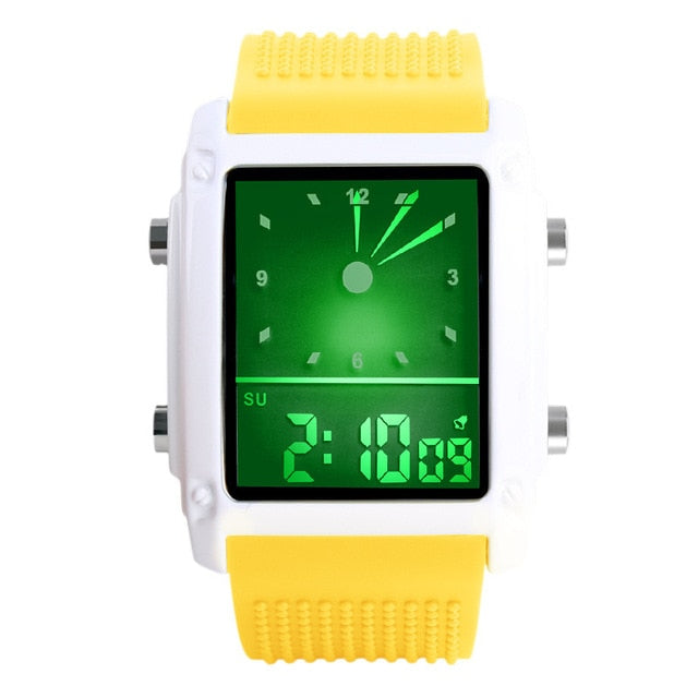 New Men Watch Led Digital Watches Men Sports Watches Dual Time Analog Digital Watches LED Colorful Backlight Glow Watches reloj