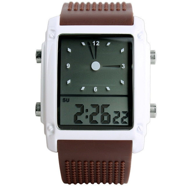 New Men Watch Led Digital Watches Men Sports Watches Dual Time Analog Digital Watches LED Colorful Backlight Glow Watches reloj