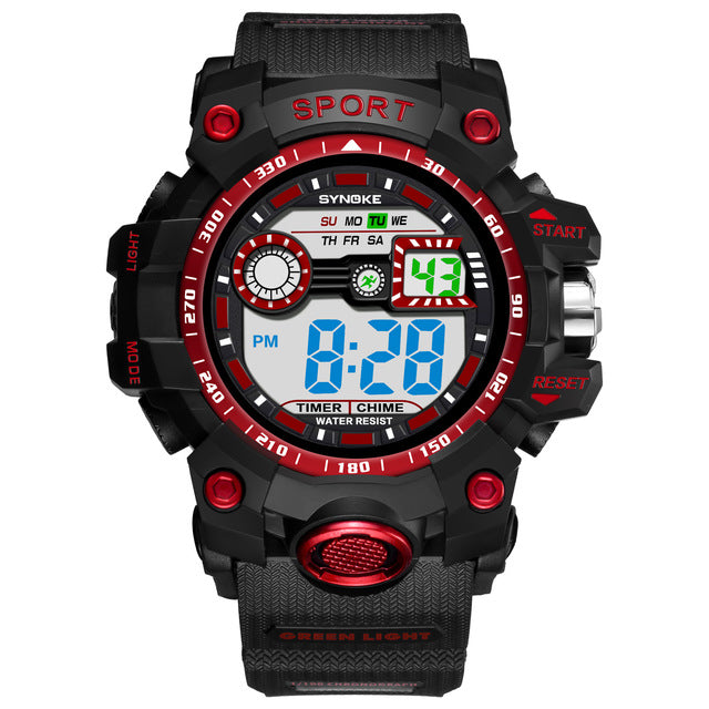 SYNOKE Sports Men Digital Watch G Military Army Casual LED Count Down Waterproof Shock Wrist Watches Relogio Masculino