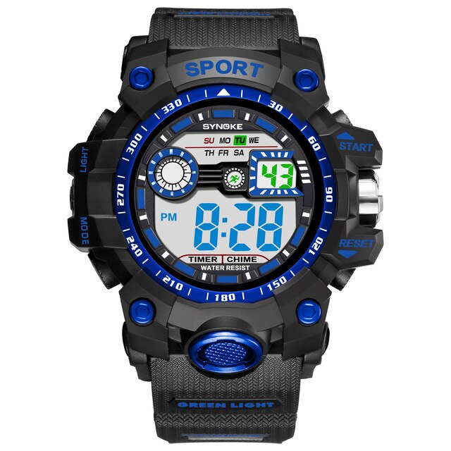 SYNOKE Sports Men Digital Watch G Military Army Casual LED Count Down Waterproof Shock Wrist Watches Relogio Masculino