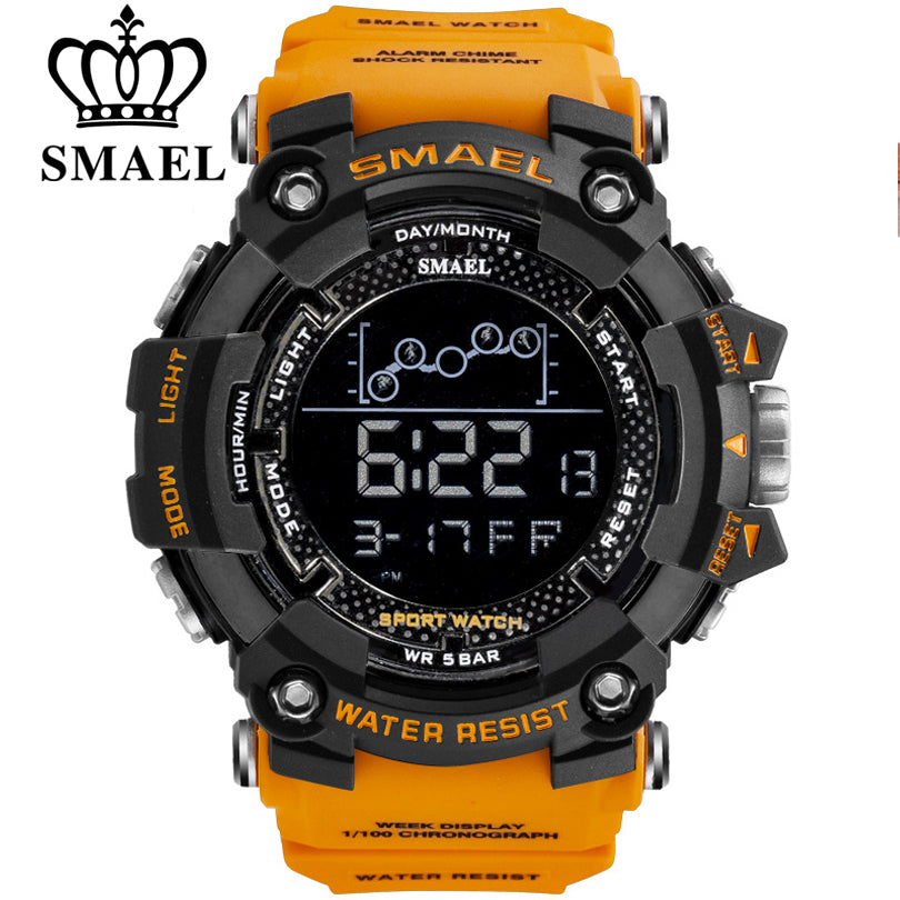SMAEL Mens Watch Military Waterproof Sport Wrist Watch Digital Stopwatches For Men 1802 Military Watches Male Relogio Masculino