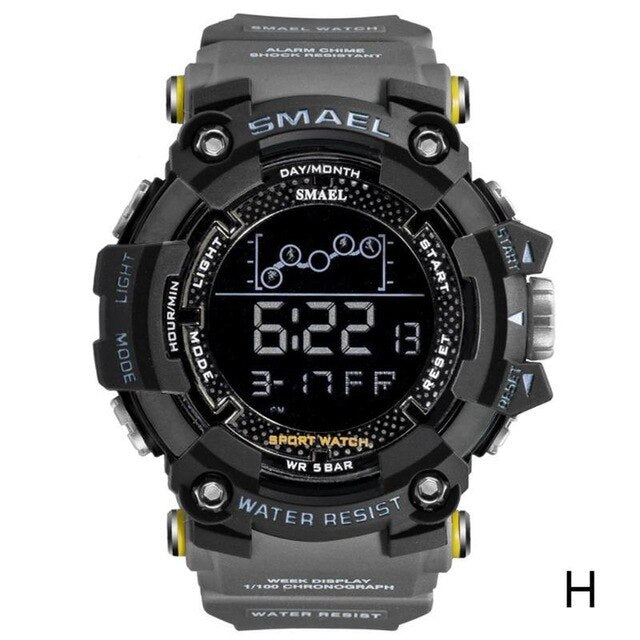 2019 Smael Single Display Multi-function Electronic Sports Waterproof Student Table Calendar Week Night Light Watch Men Watches