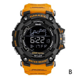 2019 Smael Single Display Multi-function Electronic Sports Waterproof Student Table Calendar Week Night Light Watch Men Watches