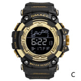 2019 Smael Single Display Multi-function Electronic Sports Waterproof Student Table Calendar Week Night Light Watch Men Watches