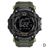 2019 Smael Single Display Multi-function Electronic Sports Waterproof Student Table Calendar Week Night Light Watch Men Watches