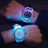 Unisex watch 7 color light Led Sport watch Reloj Deportivo Hombre luminous colorful zegarek elektroniczny Christmas Gift